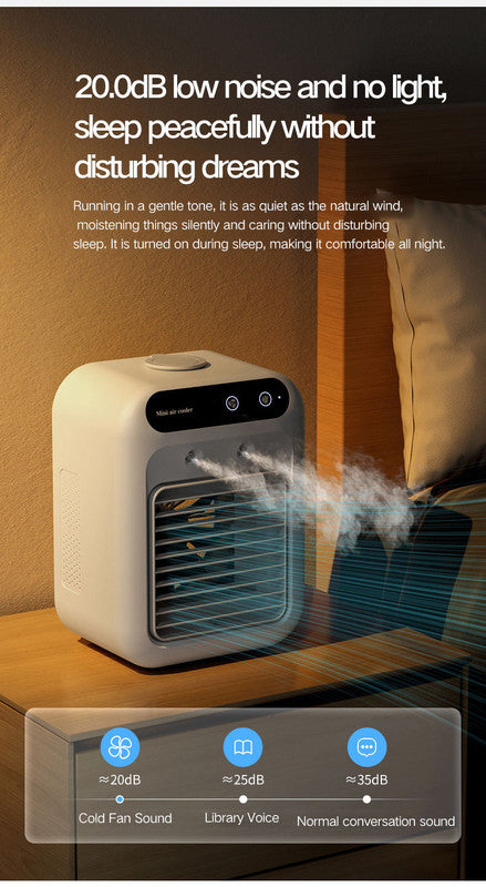 Summercool air cooler on a nightstand